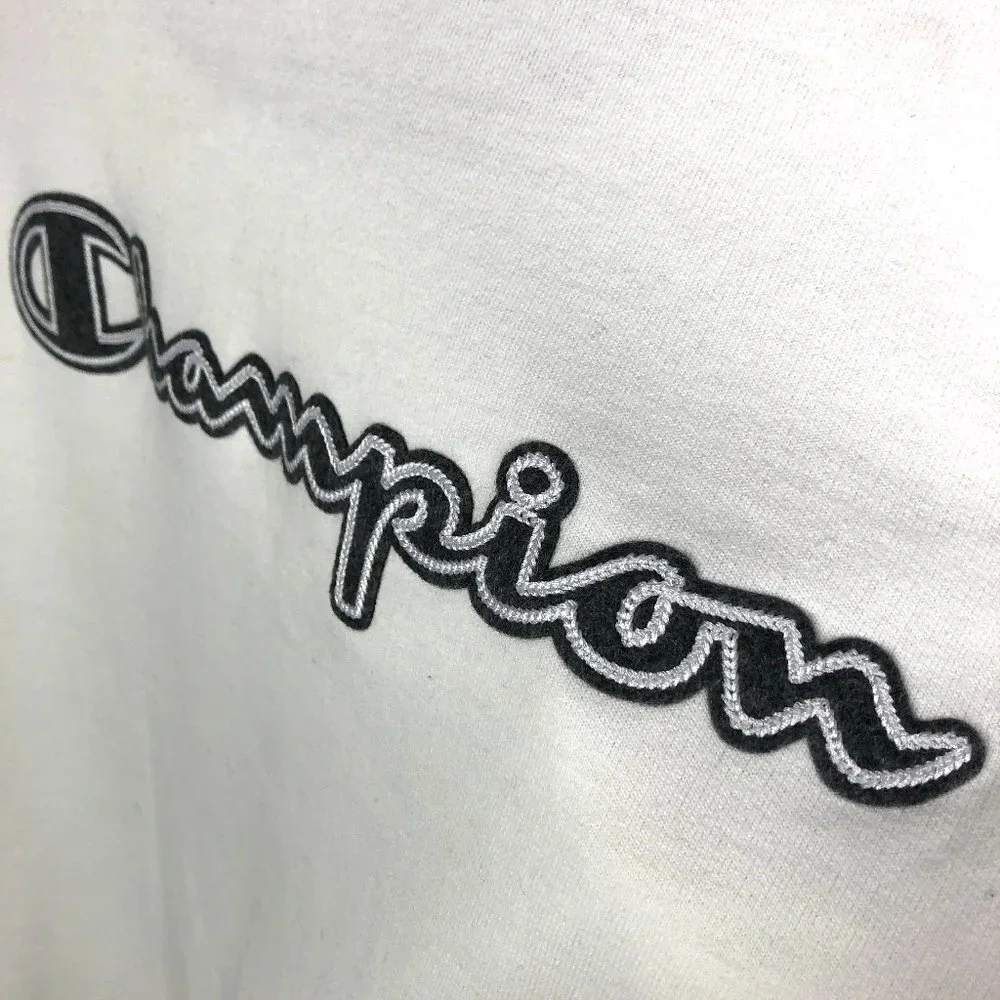 Champion Men's White FLC Crewneck Sweater Size XL